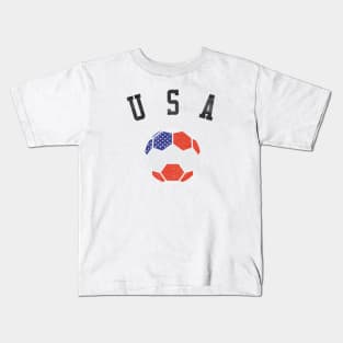 USA Soccer Team Heritage Flag Kids T-Shirt